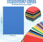 PATIKIL 10 Pcs Blue EVA Foam Sheets, 12 x 8 Inches Foam Sheets - Image 2