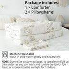 LEMIROE Floral Cotton Comforter King Size - Image 7
