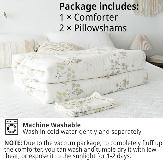 LEMIROE Floral Cotton Comforter King Size - Image 7
