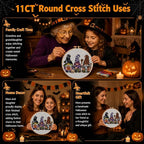 VIGEGU Gnome Cross Stitch Kits for Adults Beginners, Halloween Stamped Cross - Image 2