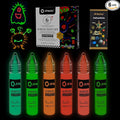 Artecho Glow in the Dark Acrylic Paint Set – 6 Colors x 11ml | Non-Toxic by Artecho