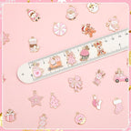 SANNIX 110Pcs/55 Pairs Christmas Charms, Holiday Xmas Enamel Pendants - Image 2