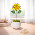 Glass Flowers, Stained Glass Sunflower by Unknown
