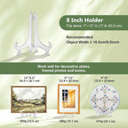 Artliving 8 Inch Clear Plastic Easels or Stand/Plate Holders to Display - Image 3