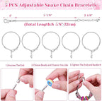 Acejoz 85 Pcs Charm Bracelet Making Kit, DIY Charm Bracelets Beads - Image 4