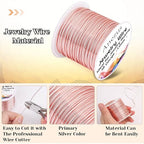 18 Gauge Jewelry Wire for Jewelry Making, Anezus Rose Gold Craft Wire Tarnish - Image 3