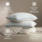 King Size Pillows Set of 2 for Sleeping, Cooling Adjustable Memory Foam Pillows - Image 7
