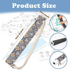 Art Deco Blue and Orange Sun Mahjong Mat Bag - Image 2