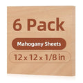 Rowood Mahogany Plywood Sheets for Laser Cutting, 6 Pack 3mm Thin Unfinished by RowoodAssembleArtDecorateLife
