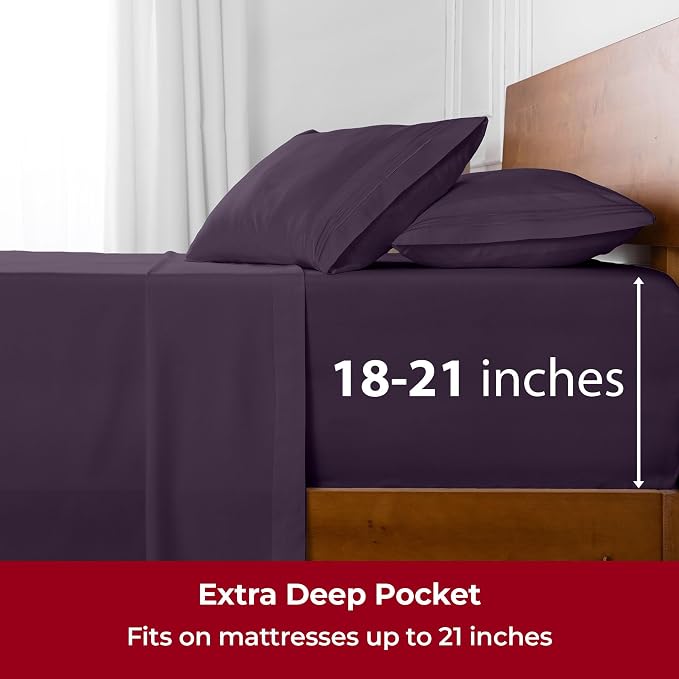 Mellanni Extra Deep California King Sheets - Image 6