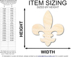 Unfinished Wood Fleur di Lis Shape | Saint's Football | France | DIY Craft - Image 3