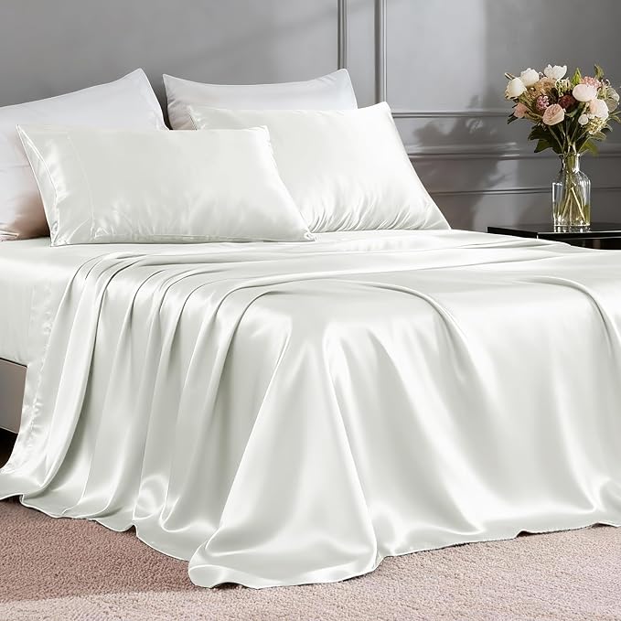 FreshCulture Satin Sheets Twin Size Bed Set by FreshCulture