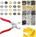 GTAAOY 100 Sets 9.5mm Metal Snaps Buttons by GTAAOY