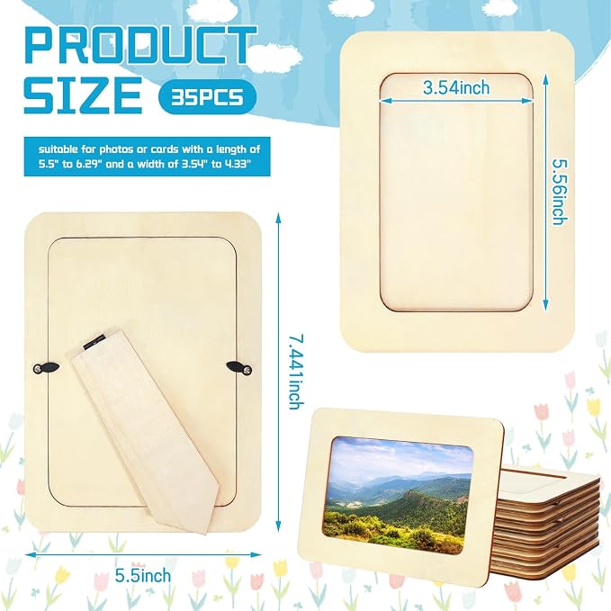 VOKOY 35 Pack Wooden Picture Frames - Image 2