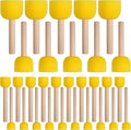 30 Pcs Round Sponges Brush Set, Round Sponge Brushes by vivinin