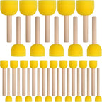 30 Pcs Round Sponges Brush Set, Round Sponge Brushes by vivinin