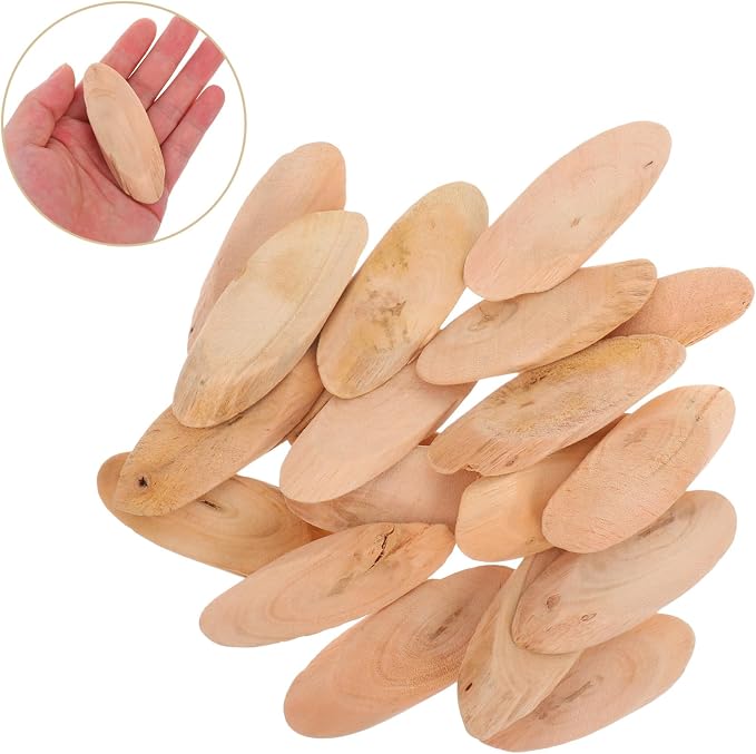 Natural Driftwood Pieces Oval 20 Pcs 3.07X1.06 Inch Rustic Wood Discs - Image 9