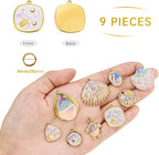 UMAOKANG 9 Pack Gold Plated Stainless Steel Charms Bulk - Image 2