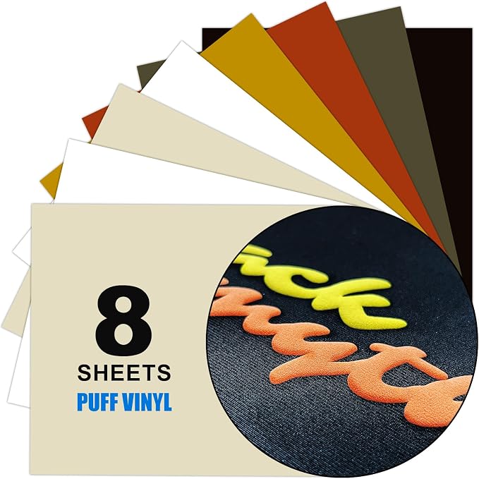 Skin-Coloured 3D Puff Heat Transfer Film, 8 Sheets Per Pack, Each Sheet by YIWLOER