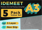 Premium 5 Pcs Self Healing Cutting Mat 18'' x 12'', A3 Non-slip Sewing Mat - Image 7