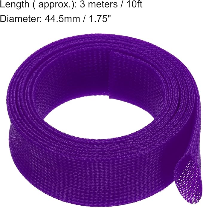 uxcell Expandable Sleeving, 2 3/4-inch 10ft Cable Sleeve - Image 3