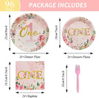 96Pcs 1st Birthday Party Supplies - Image 2