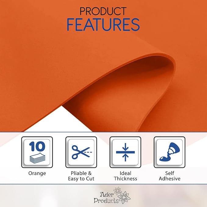 Adhesive Orange EVA Foam Sheets - Image 3