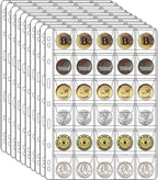 10 Sheets Coin Collection Supplies Pages, Coins Collecting Pocket Page by Xxmbbjy