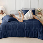 JOLLYVOGUE King Comforter Set, Ultra-Soft Bed in a Bag King Size 7 Pieces - Image 6