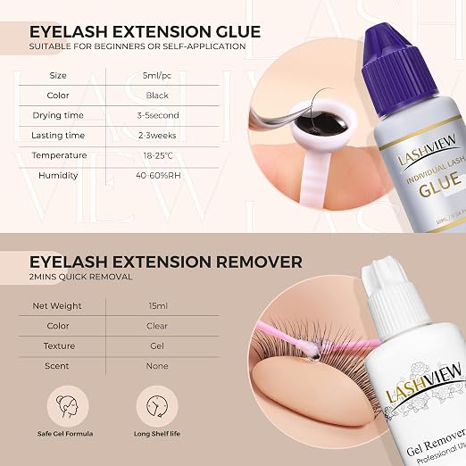 LASHVIEW Lash Kit for Beginners 338pcs Lash Extension Kit Professional - Image 5