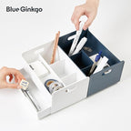 BLUE GINKGO Portable Desk Organizer – Compact 3 Compartment, Half-drawer - Image 7