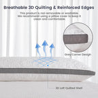 Rainmr Shredded Memory Foam Thick Body Pillow, Breathable Extra-Firm Large - Image 3