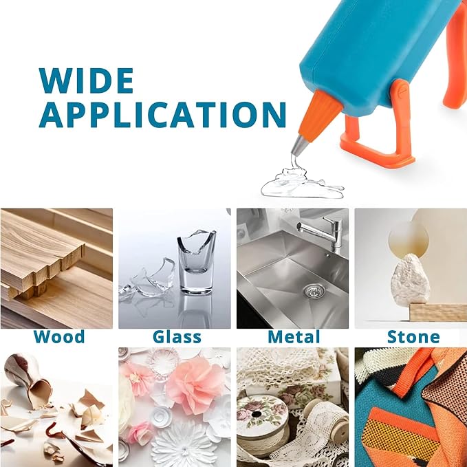 Tilswall Hot Glue Gun Kit with 30 Premius Glue Sticks（130mm x 7mm）, Fast - Image 4