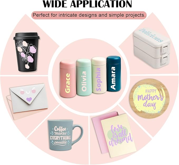 TECKWRAP 001 Matte Pastel Permanent Vinyl, 10 Boho Vinyl Adhesive Indoor & - Image 5