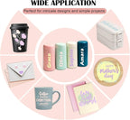 TECKWRAP 001 Matte Pastel Permanent Vinyl, 10 Boho Vinyl Adhesive Indoor & - Image 5