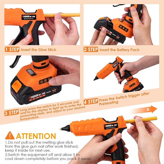 THINKWORK 20V Cordless Glue Gun - Image 5