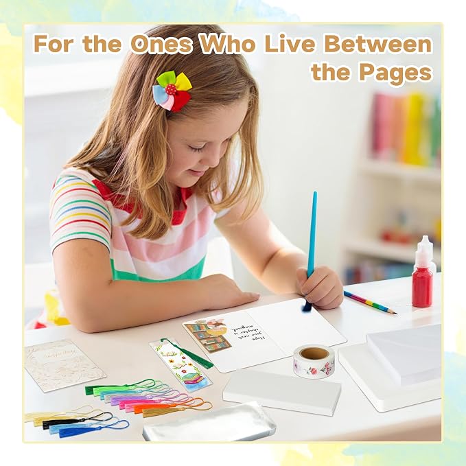 152 PCS Blank Watercolor Cards & Bookmarks Kit, 140lb/300gsm Cotton Paper - Image 8