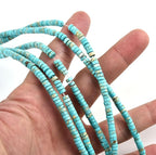 190pcs 4x2mm Blue Natural Sea Sediment Imperial Jasper Heishi Disc Rondelle - Image 4