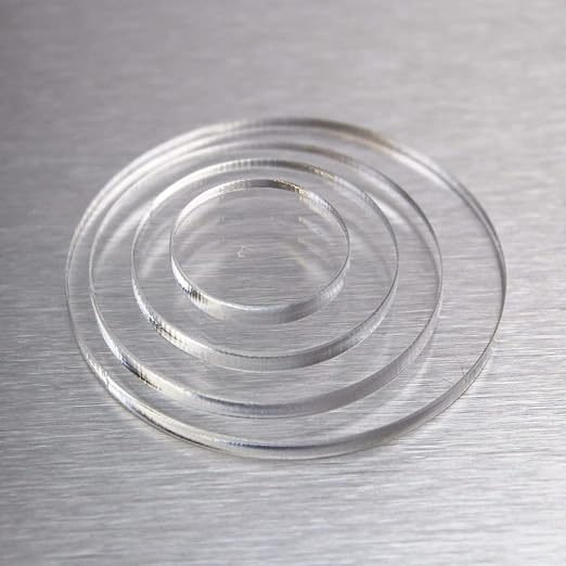 Set of 20 Clear Acrylic Discs, 1/8" Thick Round Transparent Circle Blanks - Image 2