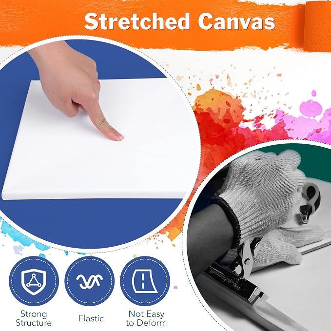 Stretched Canvases for Painting, Acid-Free Wood Frame Blank Canvas, Art Canvas - Image 4