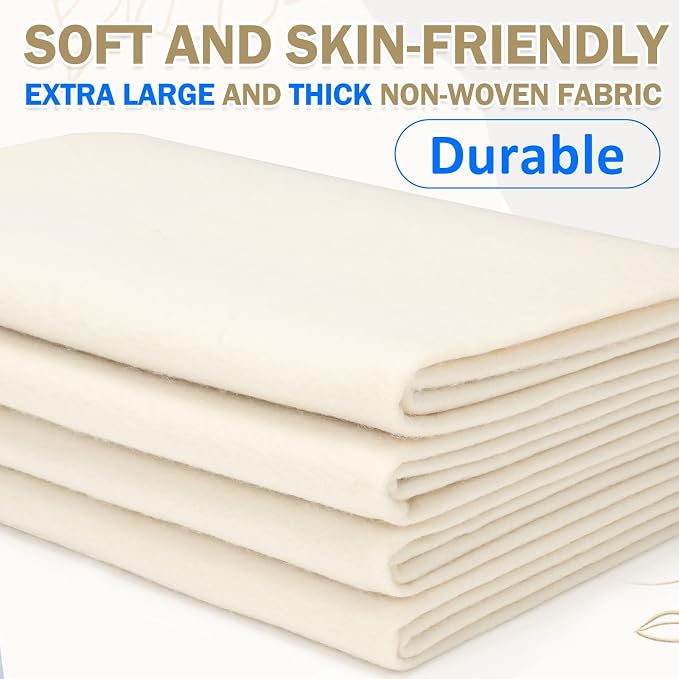 XSEINO Ivory Large Felt Fabric 108" X 36 ", 1.4 mm Thick Soft Felt Fabric Sheet - Image 6