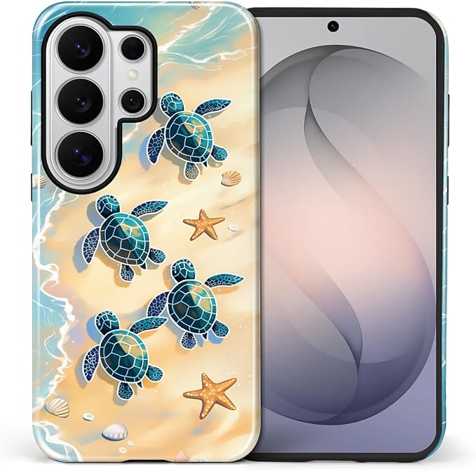 for Samsung Galaxy S26 Ultra Case, Sea Turtle Beach Pattern Glossy 2 in 1 - Image 2