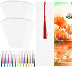 LOTMER 200 Pcs Watercolor Paper Blank Bookmarks by LOTMER