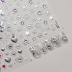 Star Nail Art Stickers Silver Star 5D Embossed Nail Decals by POWPOP