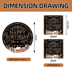 40Pcs Whiskey Birthday Plates Napkins - Image 2