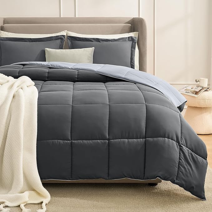 Homelike Moment Twin Comforter Set Grey, Comforters Twin Size Bed Sets by HomelikeMoment