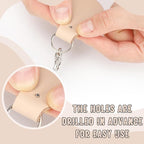 Landical 20 Pcs Leather Keychain Blank Craft Kit PU Leather Key Swivel Hook - Image 5