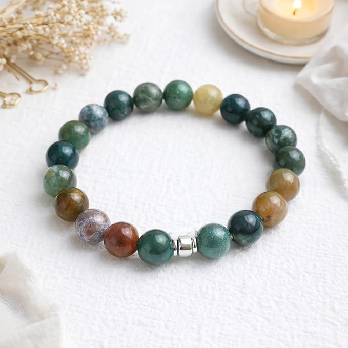 45pcs Round Loose Polish Indian Agate Beads - Image 4