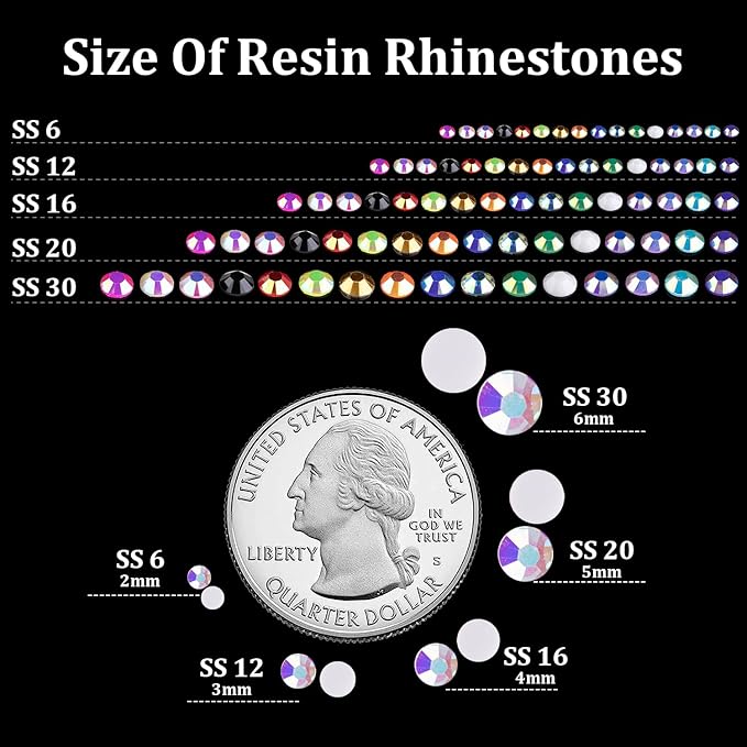 2500pcs 5mm Resin Rhinestones Bulk - Image 3