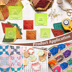 BENECREAT 16 Pcs Square Quilting Template, Acrylic Intricate Sewing Machine - Image 5